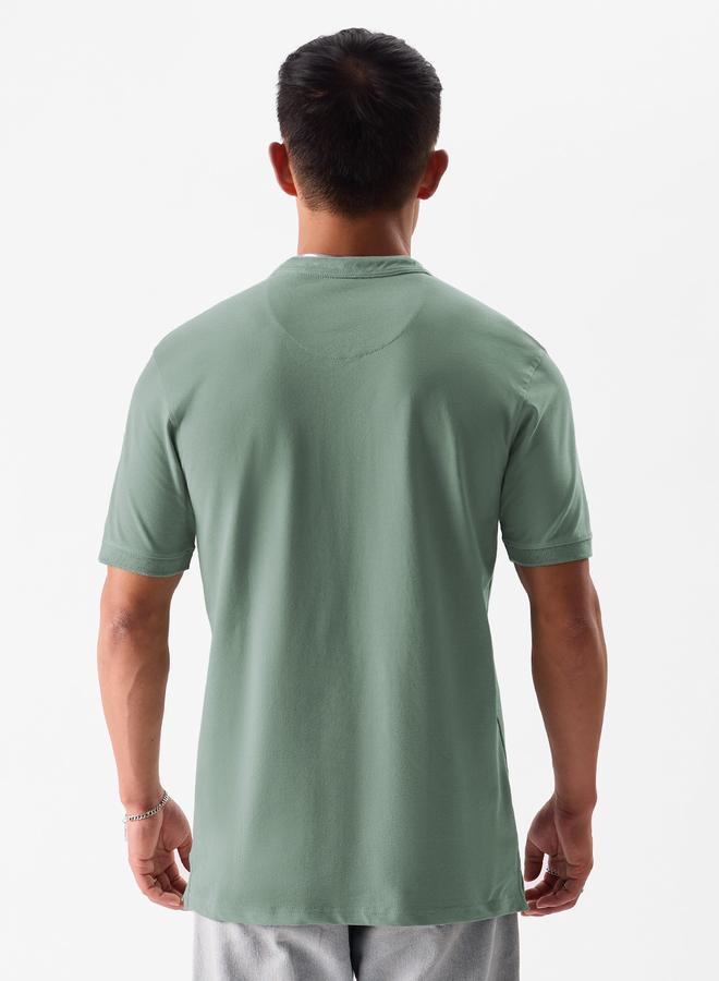 ذا سوليد ستور قميص بولو بياقة ماندارين - Image 2